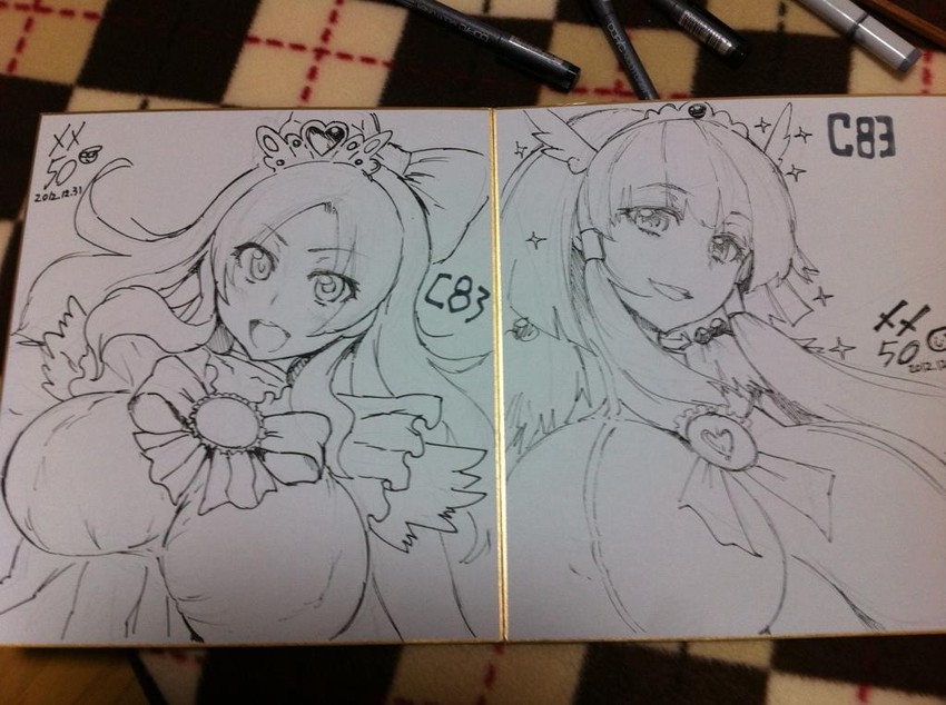 aoki reika, hino akane, cure beauty, and cure sunny (precure and 1 more) drawn by meme50
