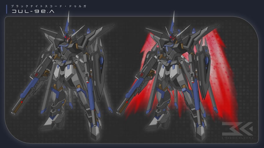 rising freedom gundam and black knight squad shi-ve.a (gundam and 2 more) drawn by mechaklear
