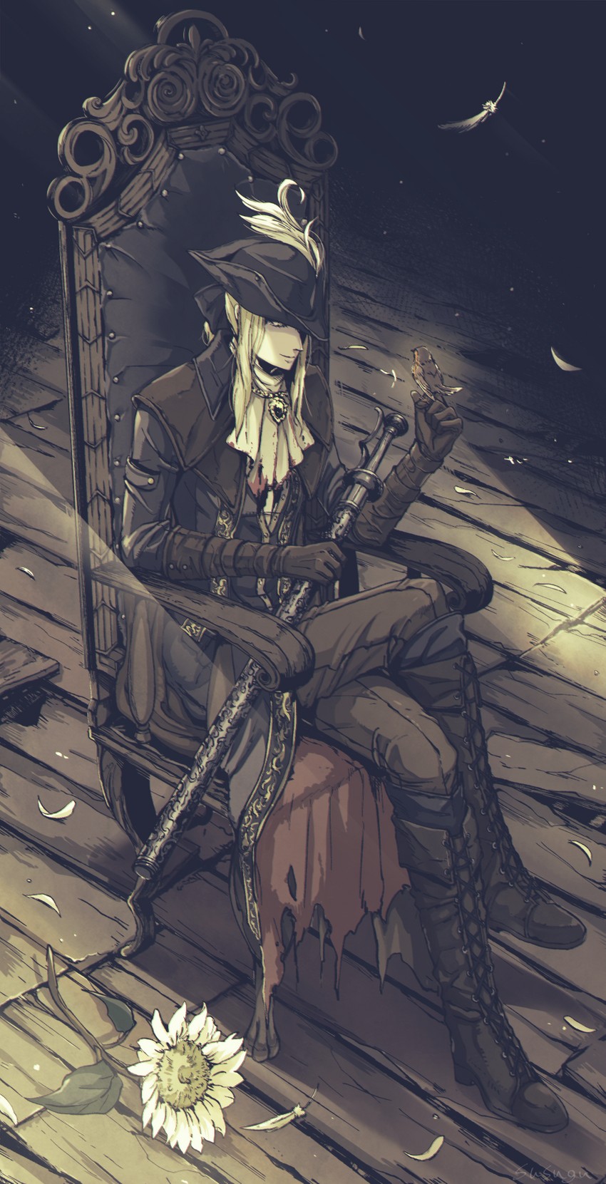 lady maria of the astral clocktower (bloodborne) drawn by asa02