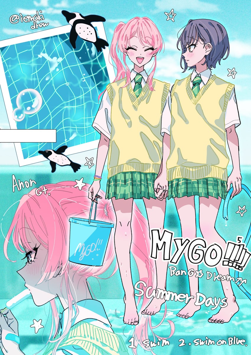 chihaya anon and takamatsu tomori (bang dream! and 1 more) drawn by himitsu_(iemaki)