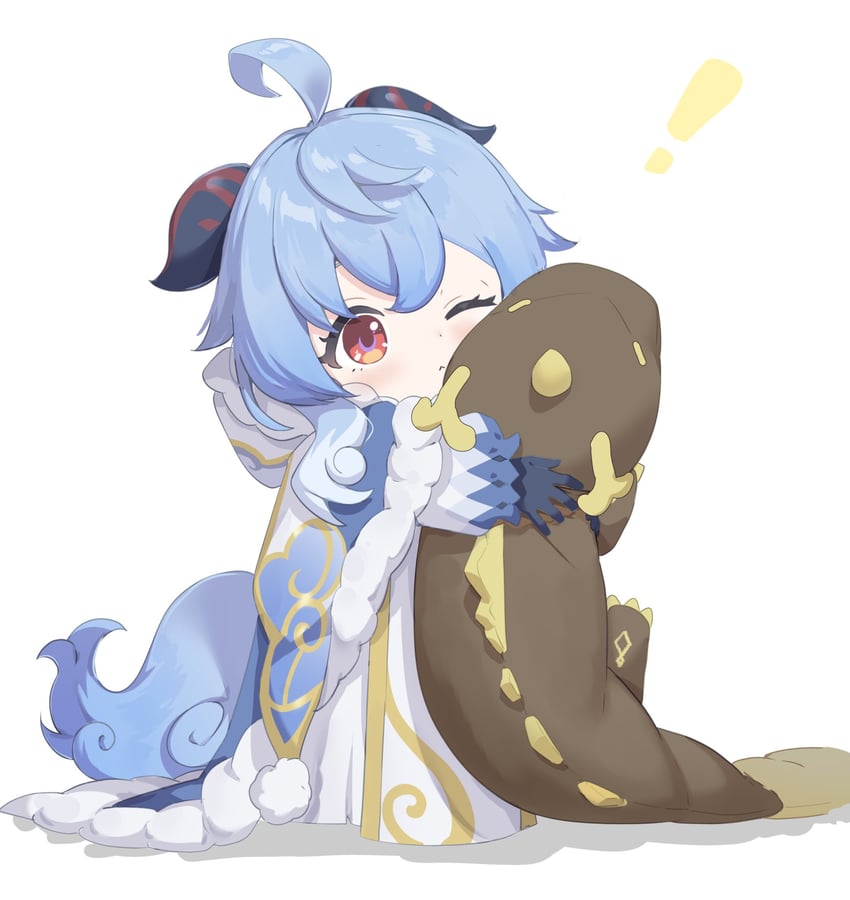 ganyu and rex lapis (genshin impact) drawn by nyori