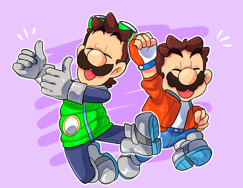 mario and luigi (mario and 2 more) drawn by carolinerdraws