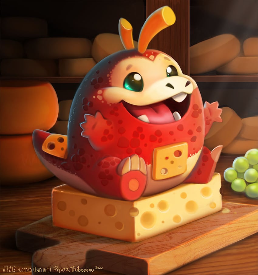 fuecoco (pokemon) drawn by piper_thibodeau