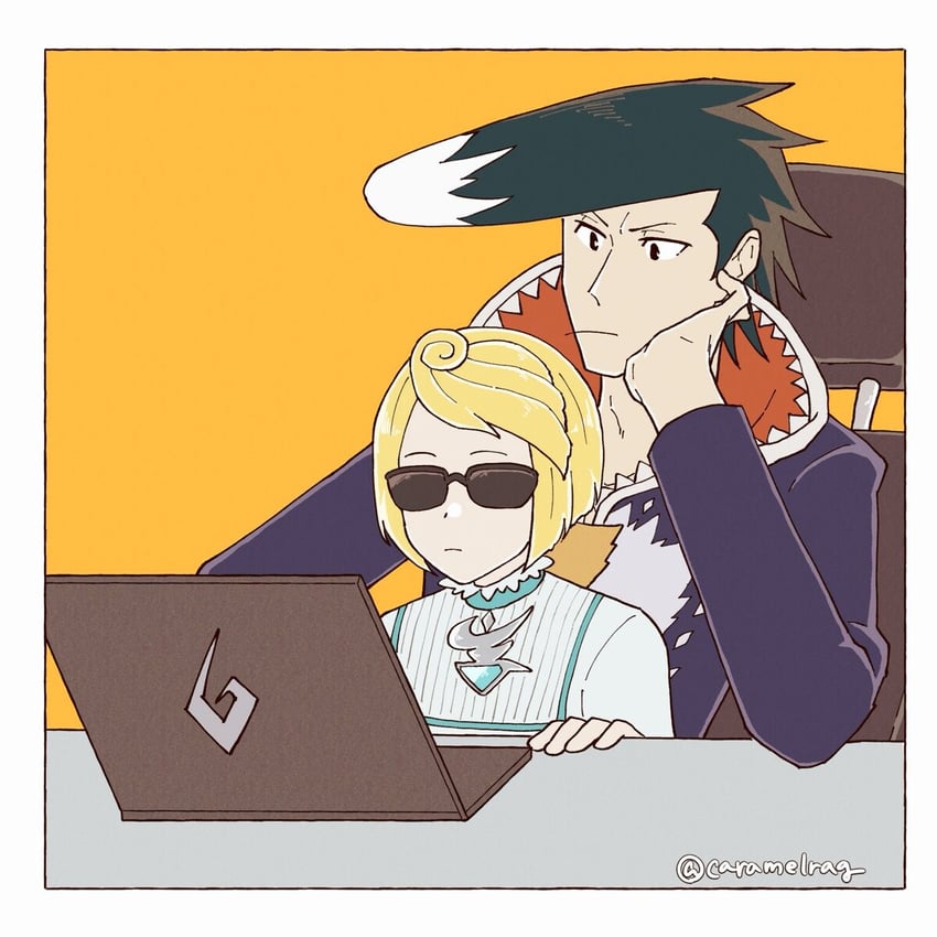 machi tobaye and daryan crescend (ace attorney and 1 more) drawn by caramelrag