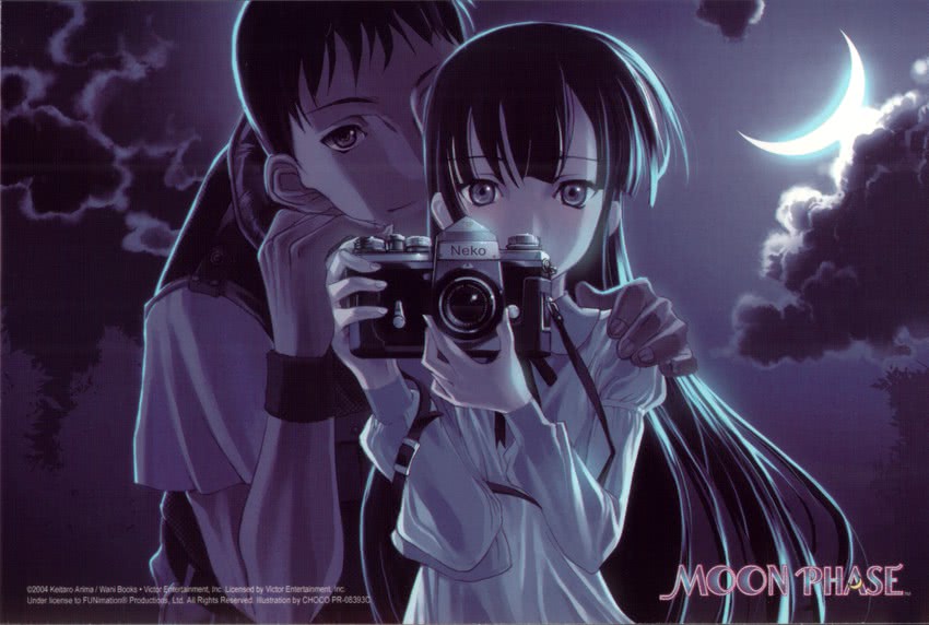 hazuki and morioka kouhei (tsukuyomi moonphase) drawn by choco_(chocolate_shop)