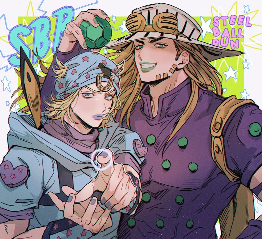johnny joestar and gyro zeppeli (jojo no kimyou na bouken and 1 more) drawn by rpwywy