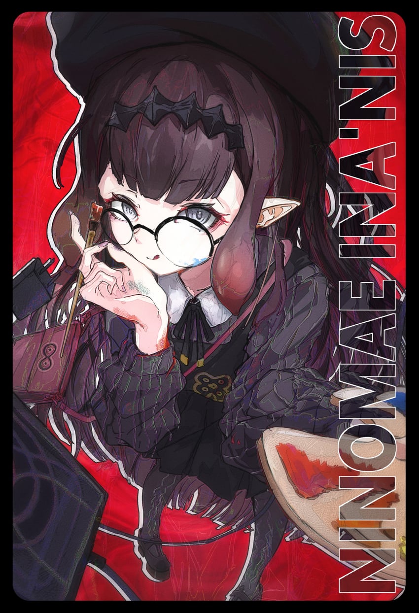 ninomae ina'nis and ao-chan (hololive and 1 more) drawn by akiyama_kou