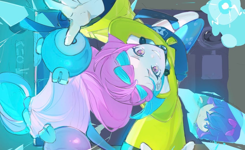 iono and dot (pokemon and 1 more) drawn by tonbo_(tonbo63194)