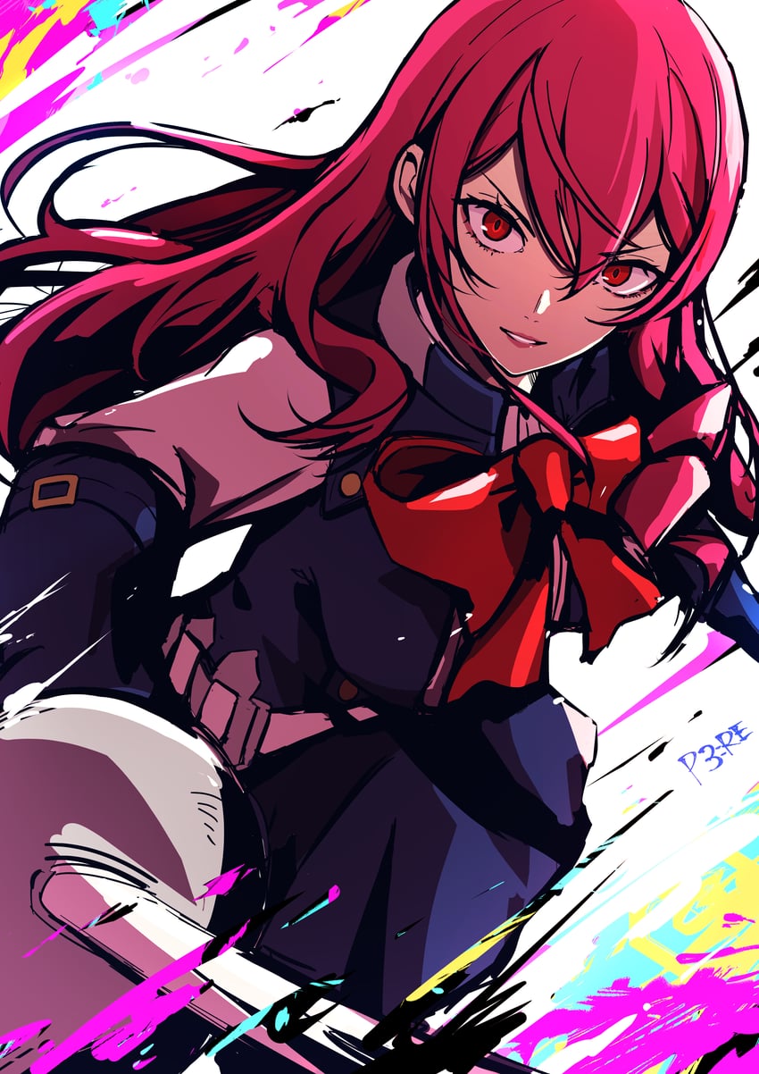 kirijou mitsuru (persona and 2 more) drawn by maruta3333