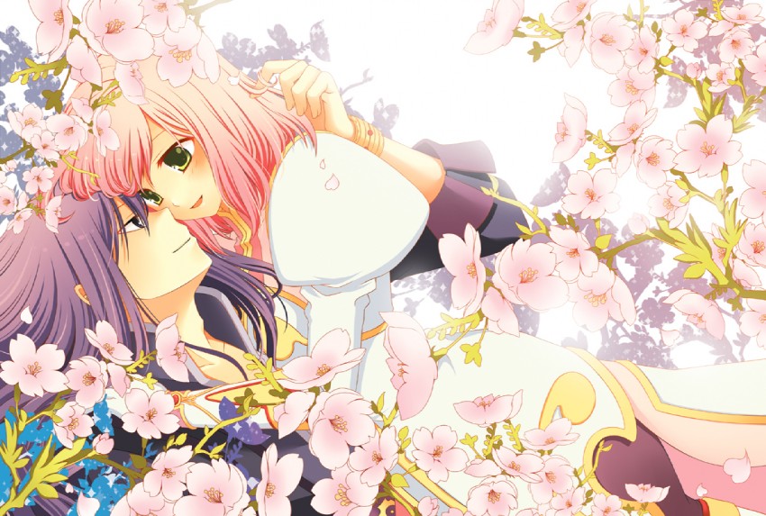 yuri lowell and estellise sidos heurassein (tales of and 1 more) drawn by ayamisiro