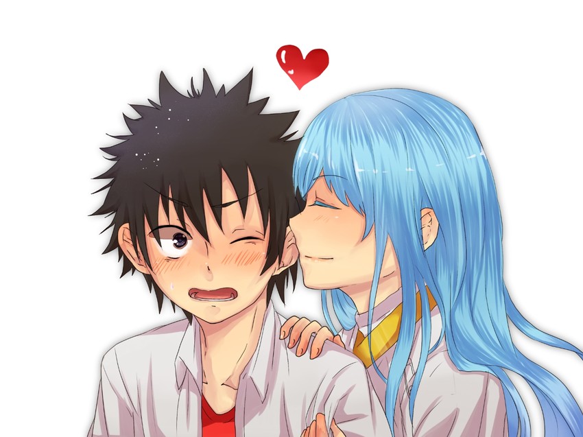 kamijou touma and index (toaru majutsu no index) drawn by peony_(peony33)