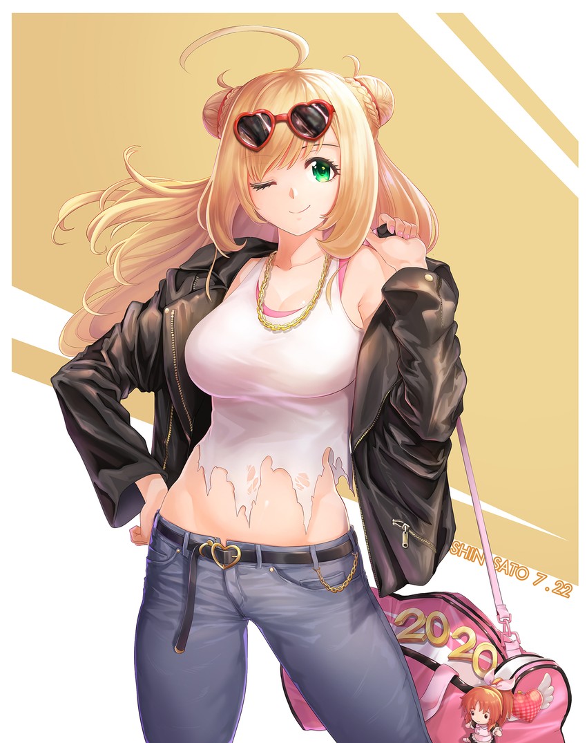 abe nana and sato shin (idolmaster and 1 more) drawn by etidekailo