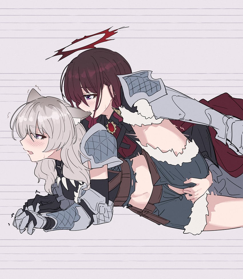 iseri nina and kawaragi momoka (girls band cry and 1 more) drawn by yun_cao_bing