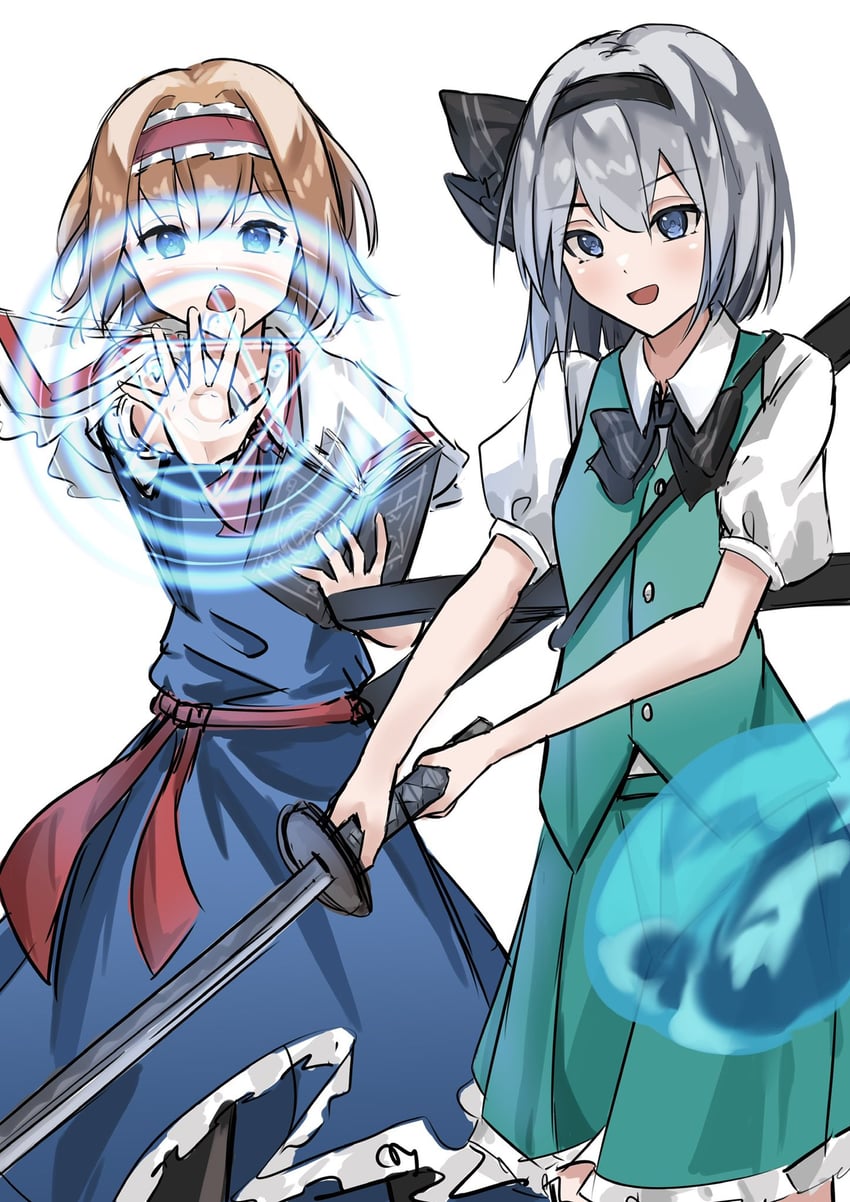 konpaku youmu and alice margatroid (touhou) drawn by ramiki_(ramiki_3)