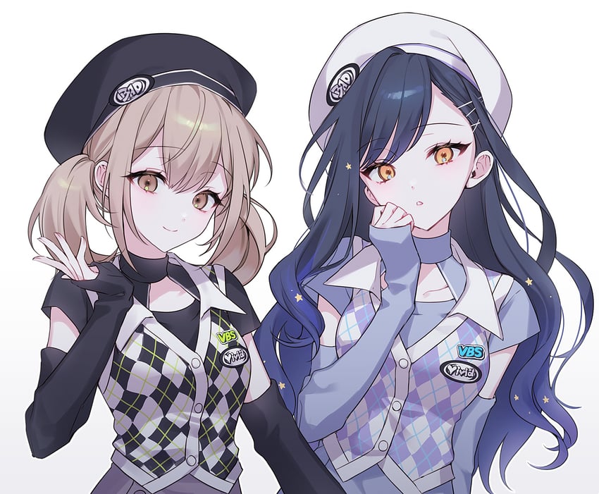 shiraishi an and azusawa kohane (project sekai) drawn by domyo