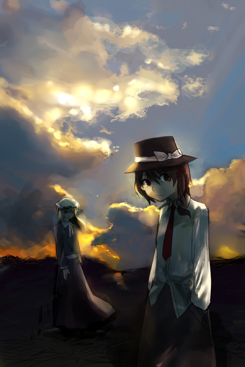 usami renko and maribel hearn (touhou) drawn by un-known_(ninesix)