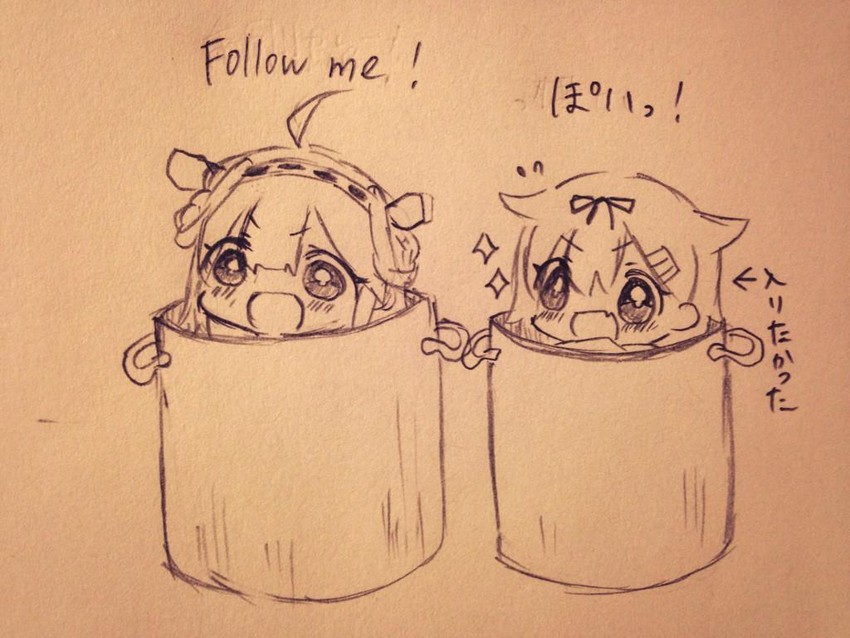 kongou, yuudachi, and yuudachi kai ni (kantai collection) drawn by jako_(jakoo21)
