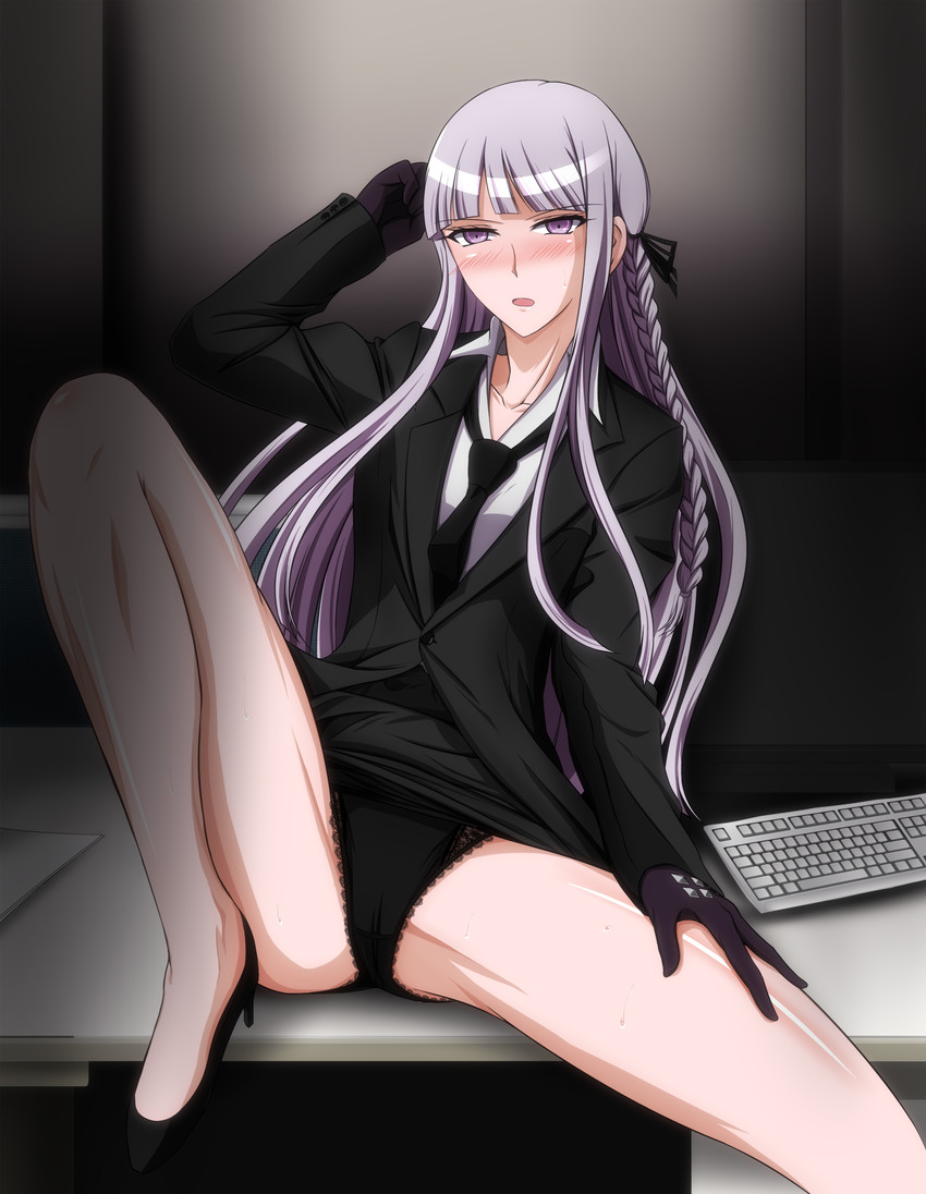 kirigiri kyoko (danganronpa and 1 more) drawn by makiri_akira