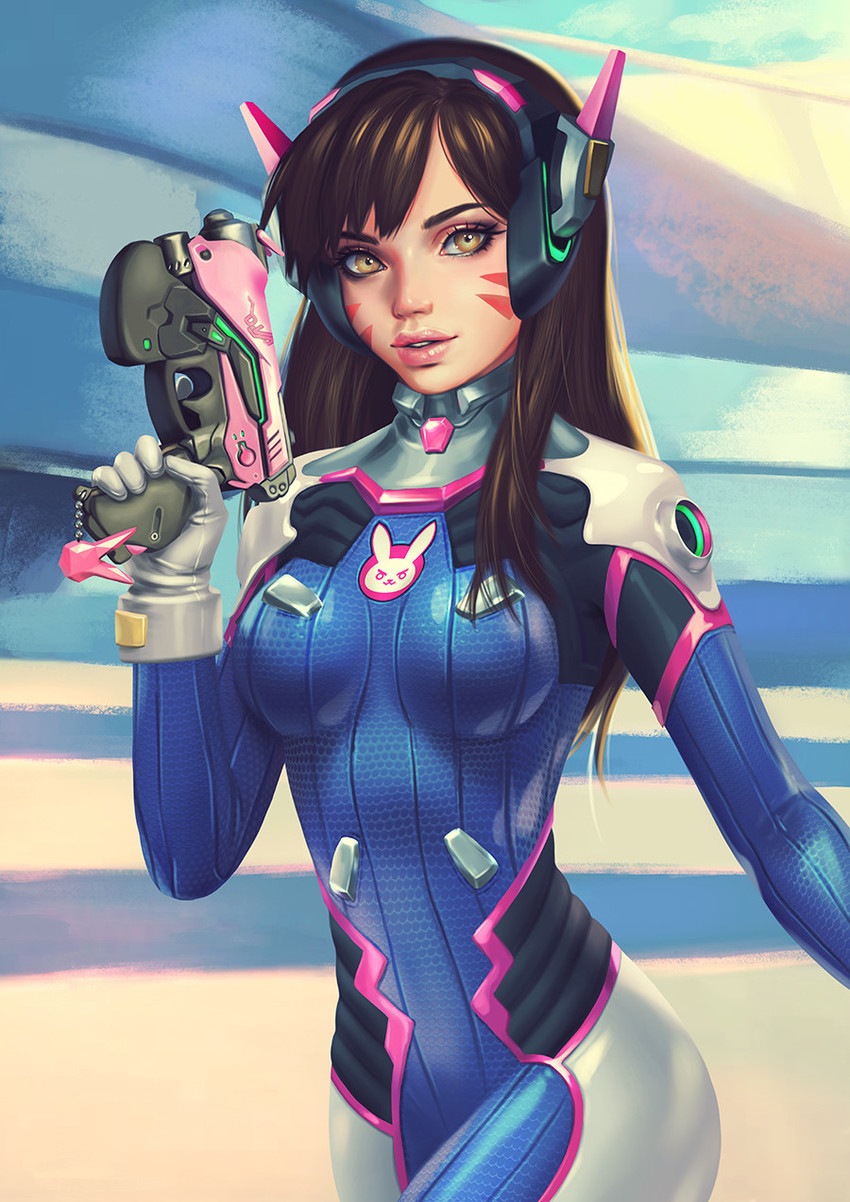 d.va (overwatch and 1 more) drawn by oana_birtea