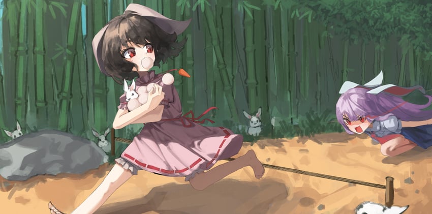 reisen udongein inaba and inaba tewi (touhou) drawn by lab2linch