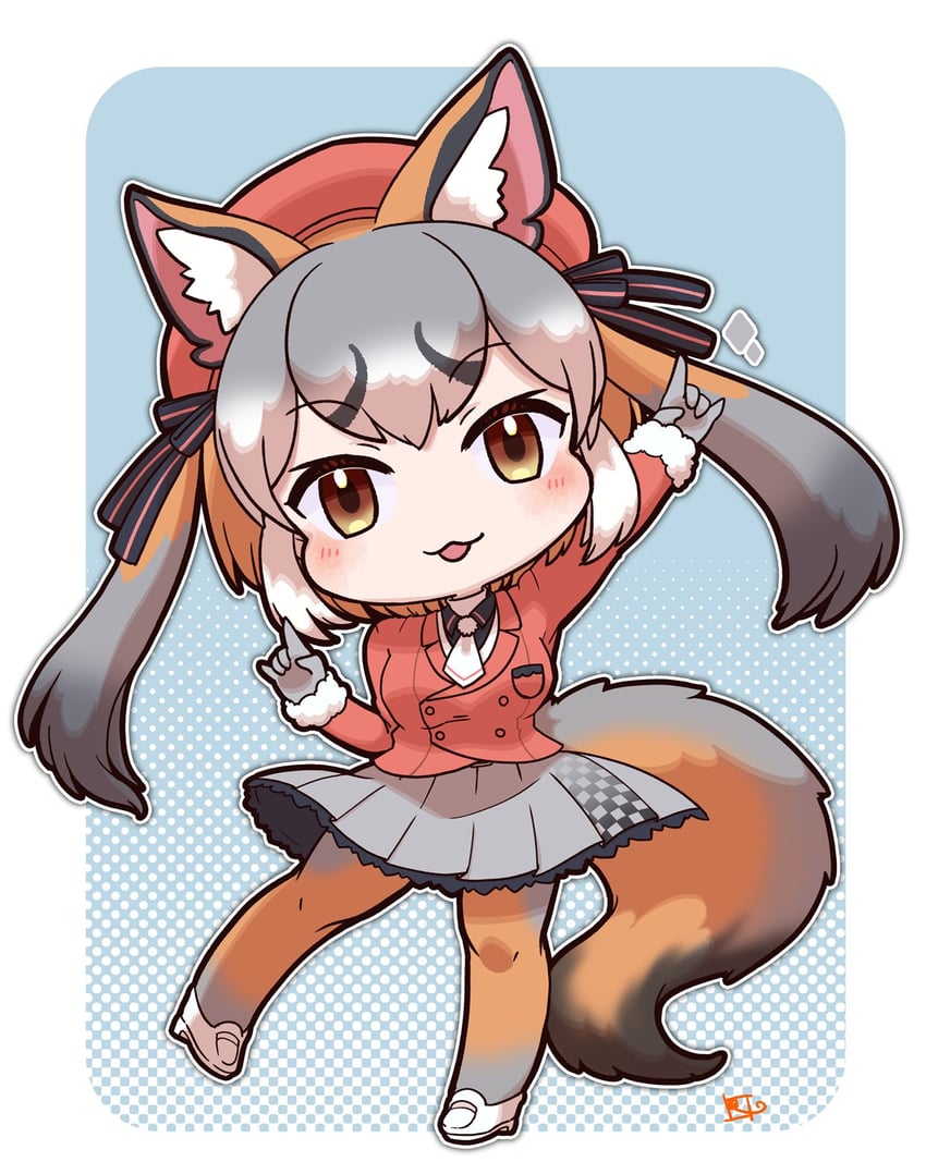 island fox (kemono friends and 1 more) drawn by mugise_hitsuji