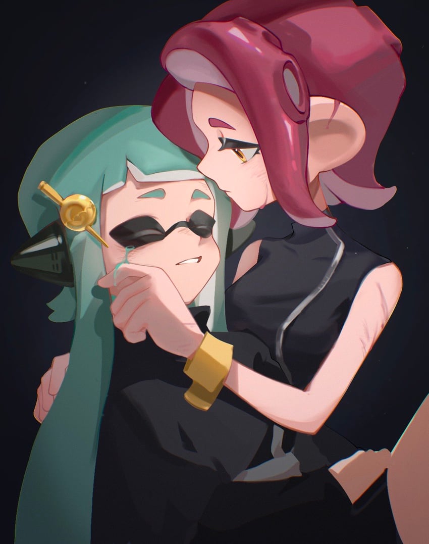inkling player character, inkling girl, octoling player character, octoling girl, agent 8, and 1 more (splatoon and 2 more) drawn by feiguasang