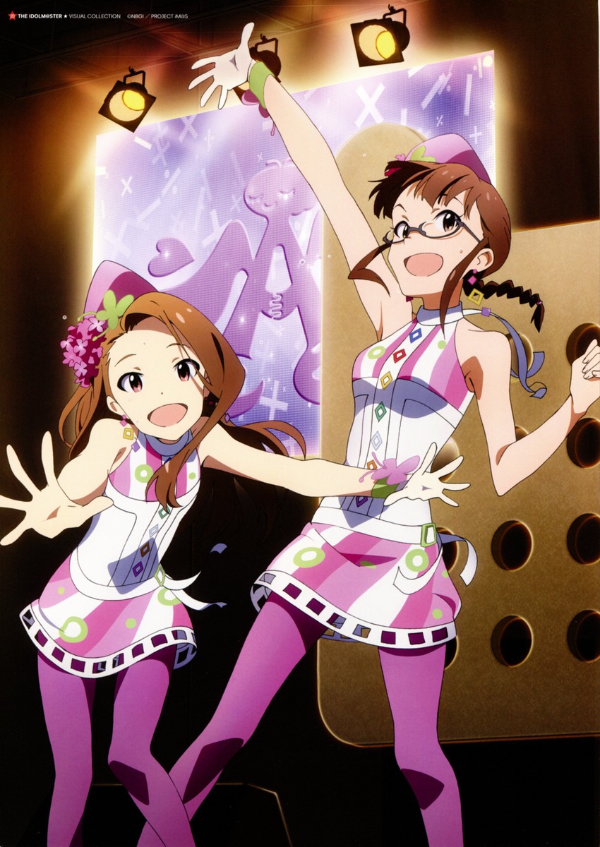 minase iori and akizuki ritsuko (idolmaster) drawn by akai_toshifumi