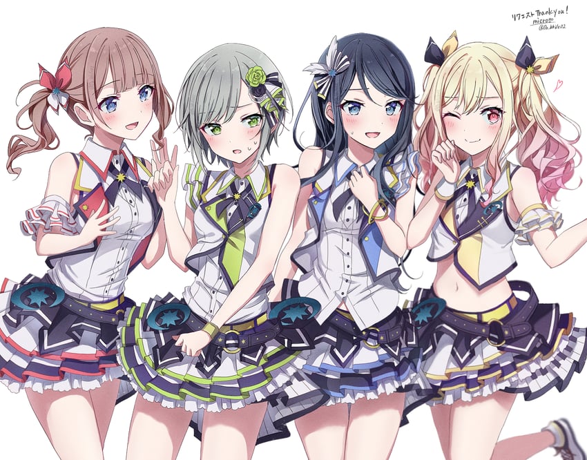 tenma saki, hoshino ichika, mochizuki honami, and hinomori shiho (project sekai) drawn by do_while02