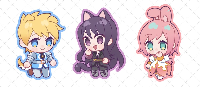 yuri lowell, estellise sidos heurassein, and flynn scifo (tales of and 1 more) drawn by riko_shinkai