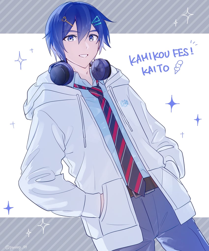 kaito (vocaloid and 1 more) drawn by parang_99