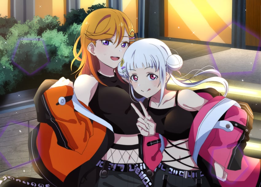 shibuya kanon and arashi chisato (love live! and 1 more) drawn by yumel_lot