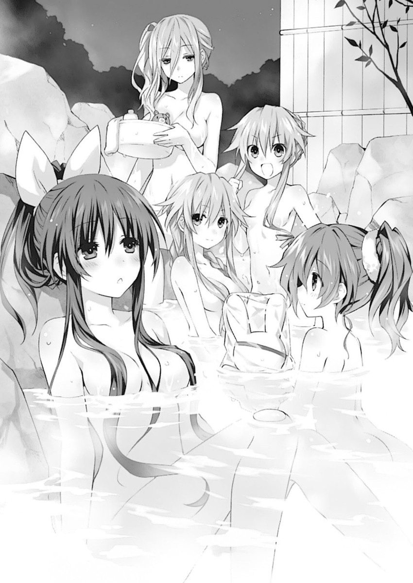 yatogami tohka, himekawa yoshino, yoshinon, yamai kaguya, yamai yuzuru, and 1 more (date a live) drawn by tsunako