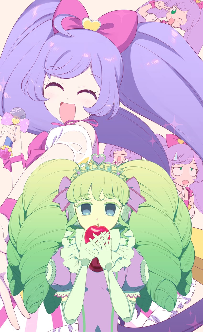 manaka laala and falulu (pretty series and 1 more) drawn by tsukiyo_michi