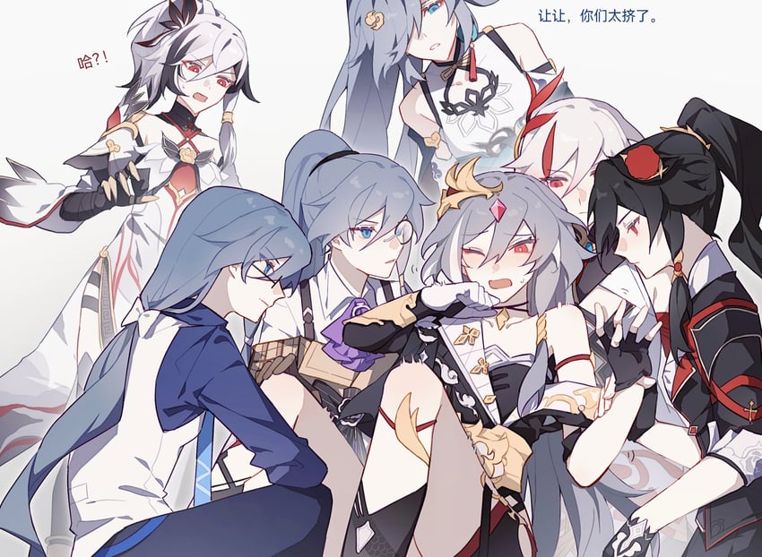 fu hua and herrscher of sentience (honkai and 1 more) drawn by haruka_(rsyaooooo)