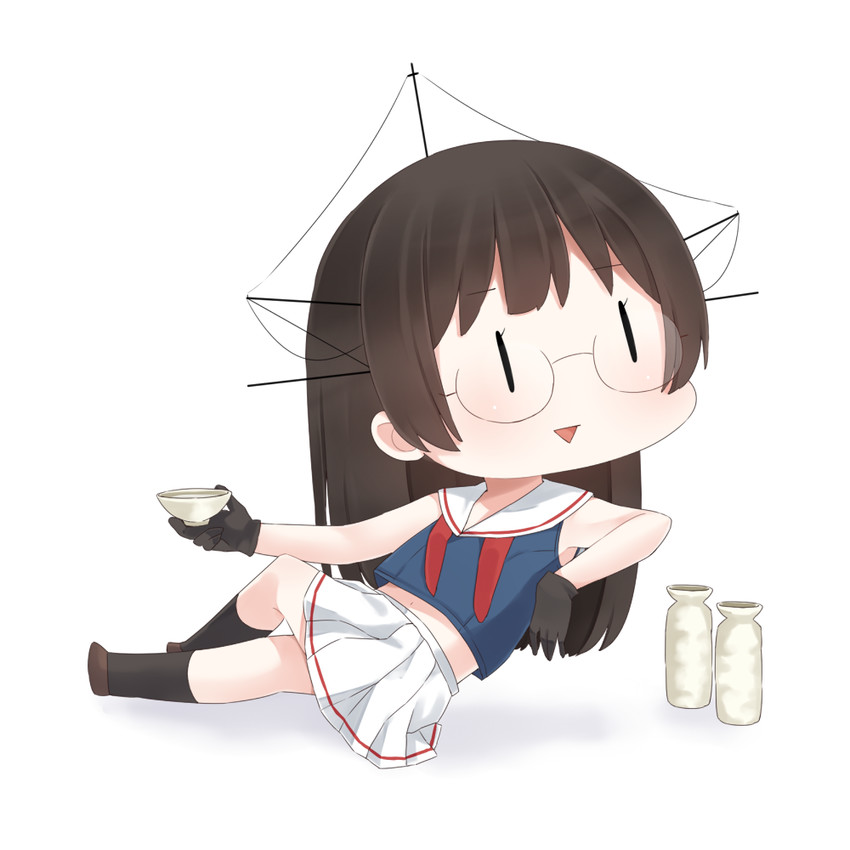 fairy, choukai, and 90mm single high-angle gun mount (kantai collection) drawn by yukichi_(sukiyaki39)