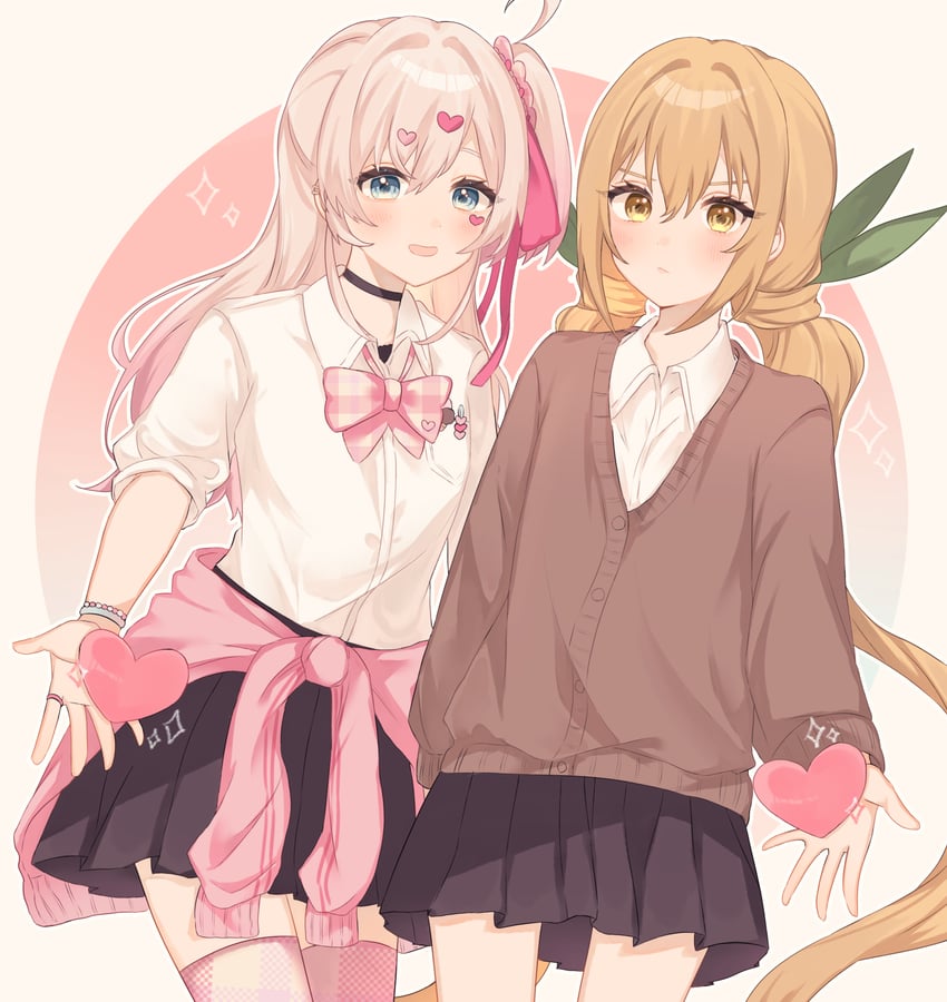 inda karane and kedarui aashii (kimi no koto ga dai dai dai dai daisuki na 100-nin no kanojo) drawn by ima_(kon_kon_5)