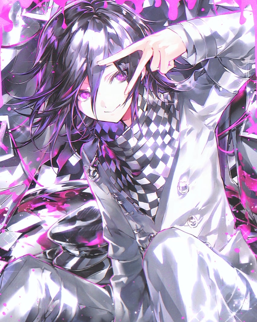 oma kokichi (danganronpa and 1 more) drawn by hanaseto