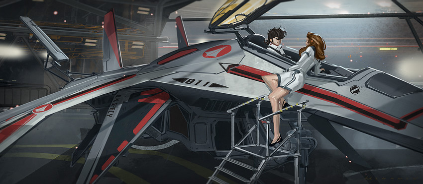 vf-1, sdf-1, ichijou hikaru, hayase misa, and vf-1j (original and 4 more) drawn by mossington