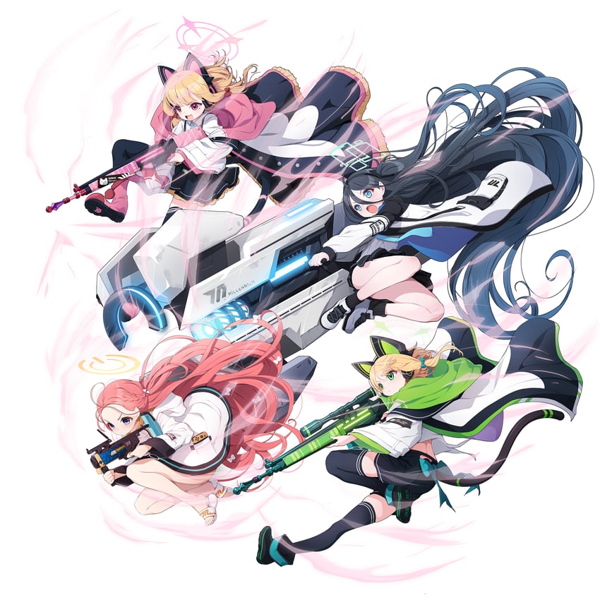 aris, momoi, midori, and yuzu (blue archive) drawn by koflif