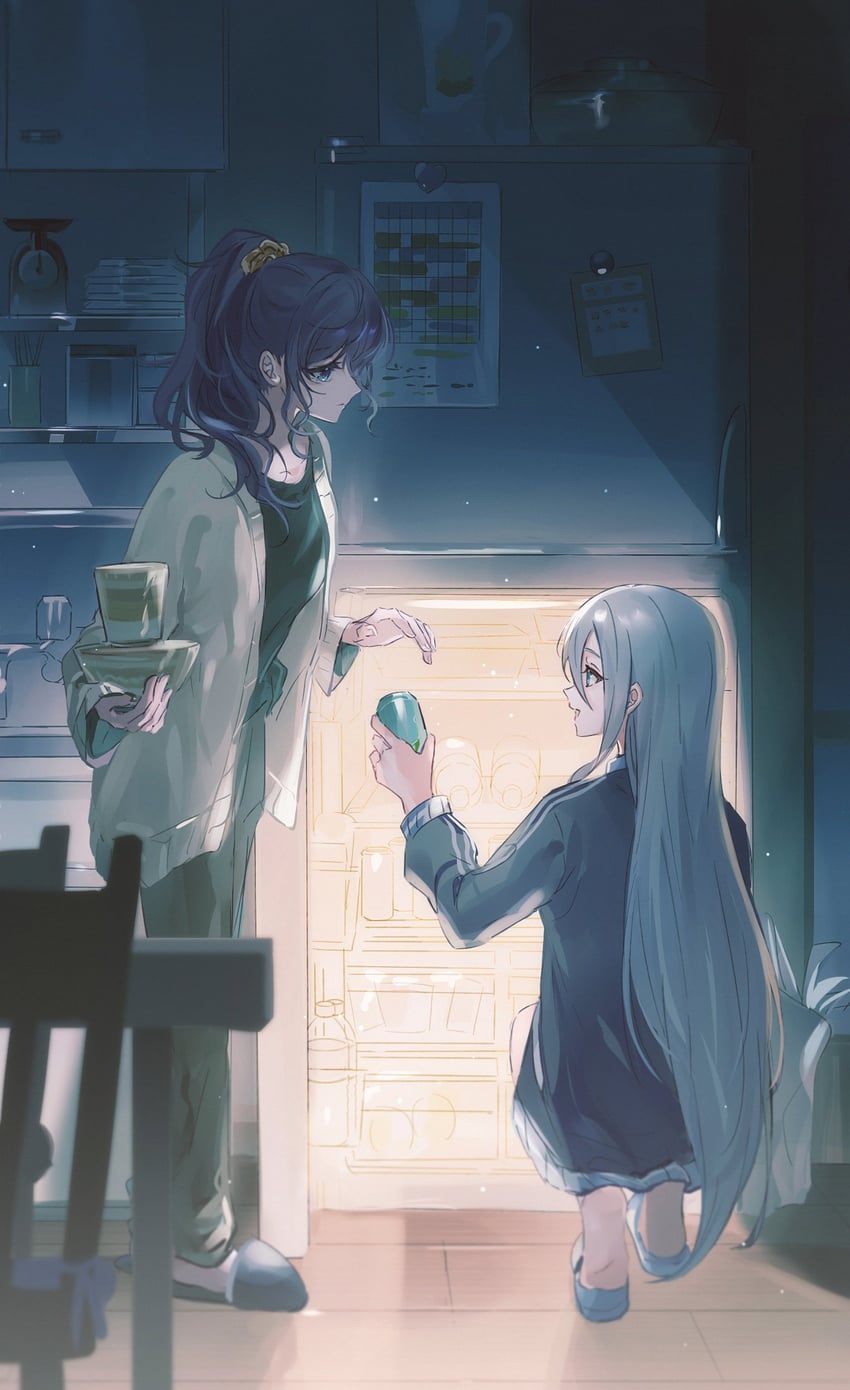 asahina mafuyu and yoisaki kanade (project sekai) drawn by haku_wi