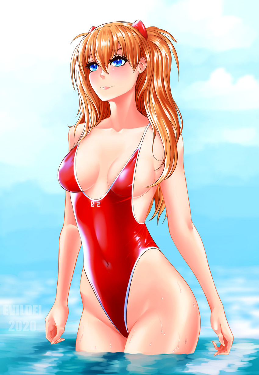 souryuu asuka langley (neon genesis evangelion) drawn by evil-dei