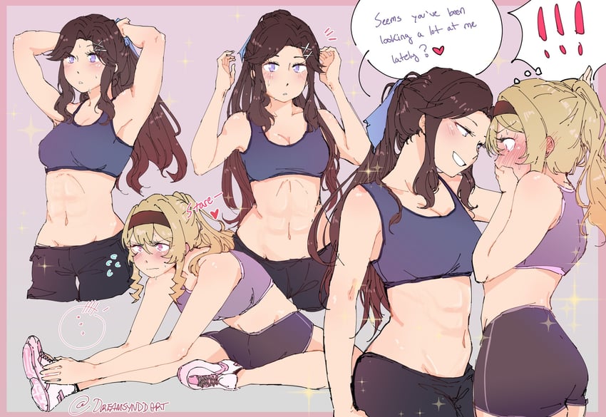 saijou claudine and tendou maya (shoujo kageki revue starlight) drawn by dreamsyndd