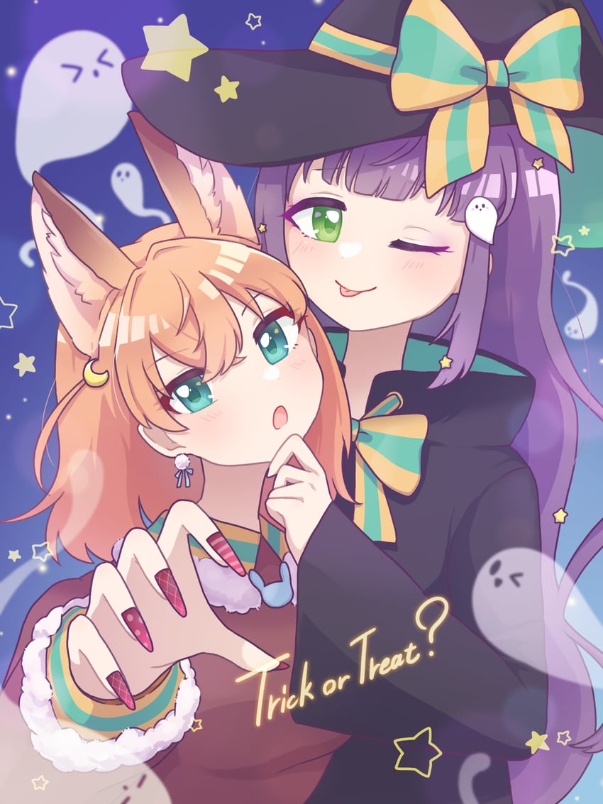 hinoshita kaho and otomune kozue (love live! and 1 more) drawn by miyaco_(shirataki_168)