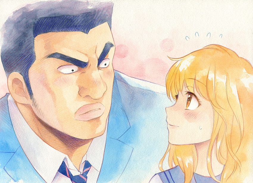 yamato rinko and gouda takeo (ore monogatari!!) drawn by agahari