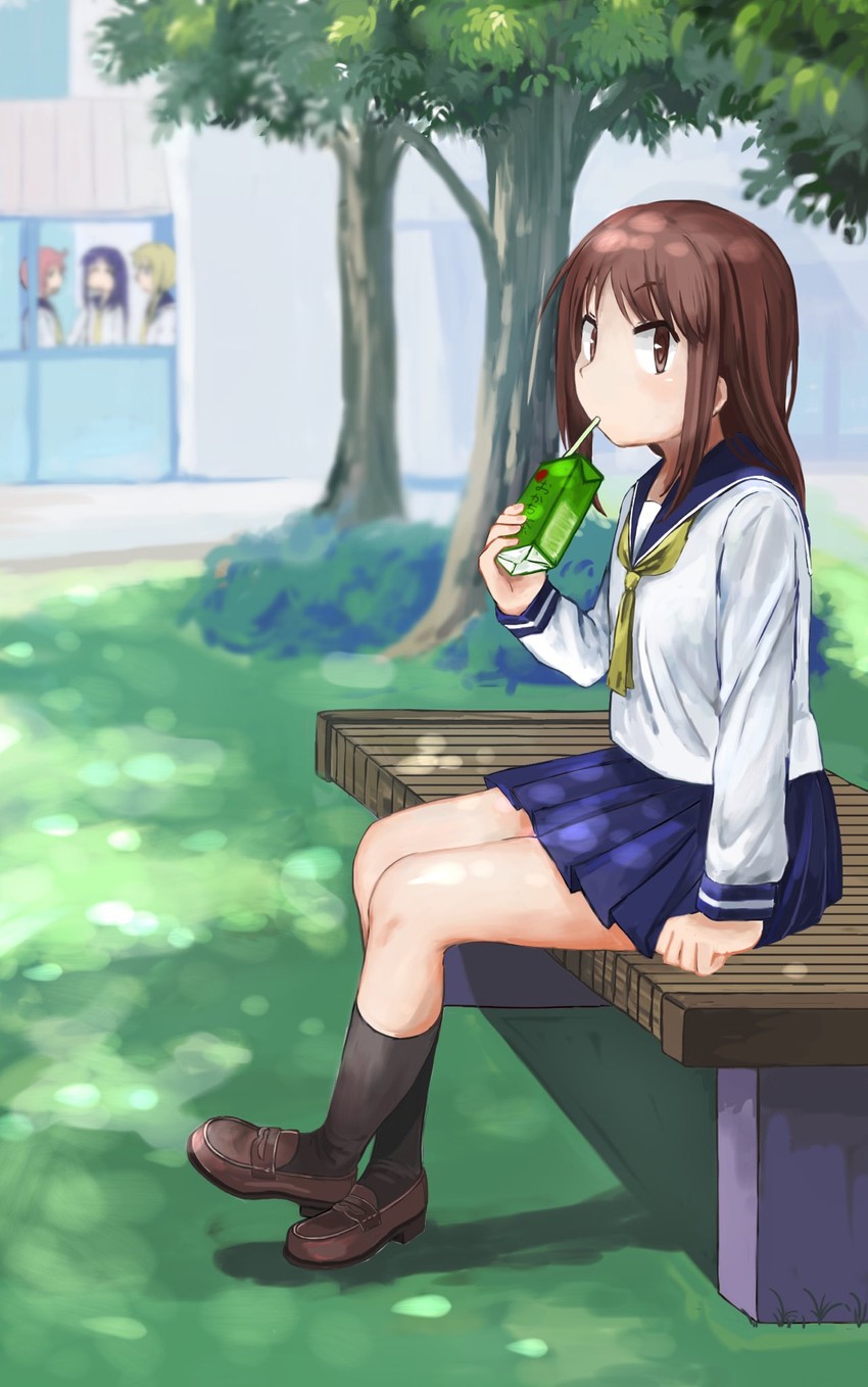 ichii yui, hinata yukari, nonohara yuzuko, and okano kei (yuyushiki) drawn by daifuku_(nyuudoukajika)