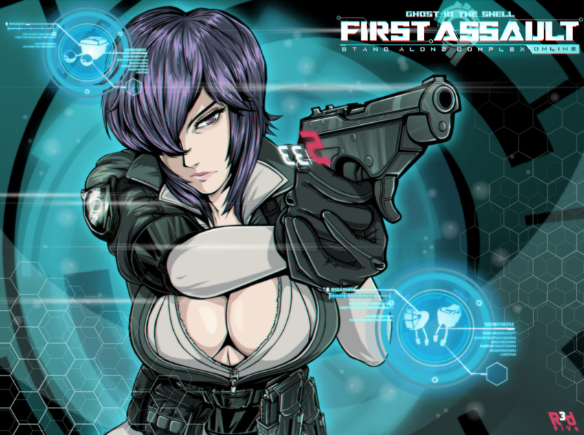 kusanagi motoko (ghost in the shell and 1 more) drawn by r3dfive
