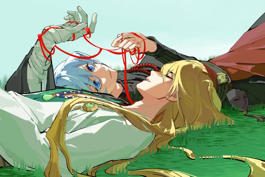 kallen kaslana and otto apocalypse (honkai and 1 more) drawn by xian_qi_luo_deng