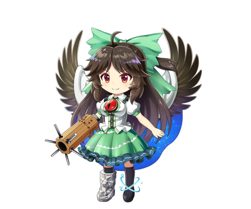 reiuji utsuho (touhou and 1 more) drawn by rotte_(1109)