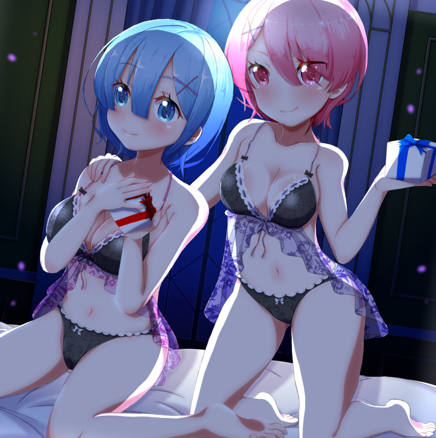 rem and ram (re:zero kara hajimeru isekai seikatsu) drawn by sarujie_(broken_monky)