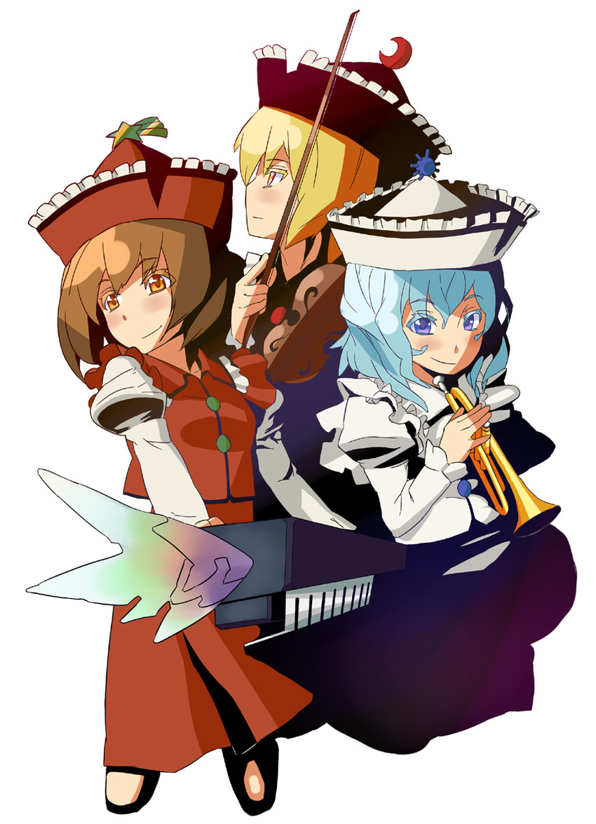 lunasa prismriver, merlin prismriver, and lyrica prismriver (touhou) drawn by lieutenant_dan